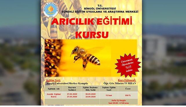 ARICILIK EĞİTİMİ VERİLECEK