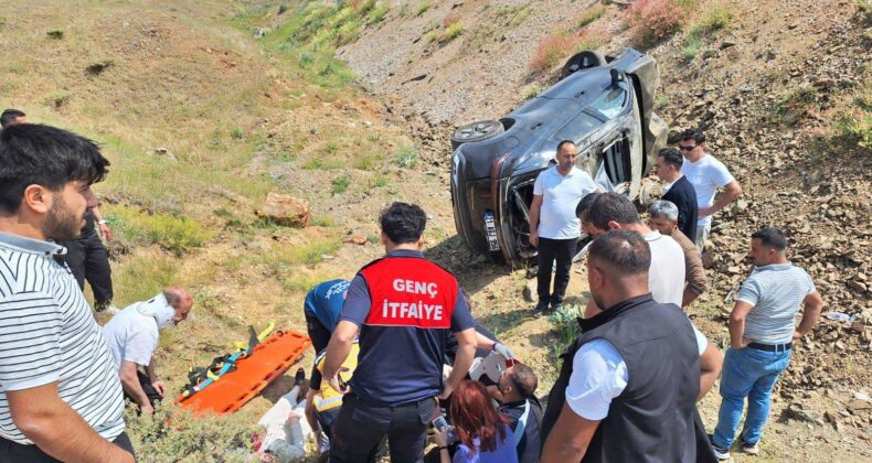 ARAÇ ŞARAMPOLE  UÇTU   5 YARALI