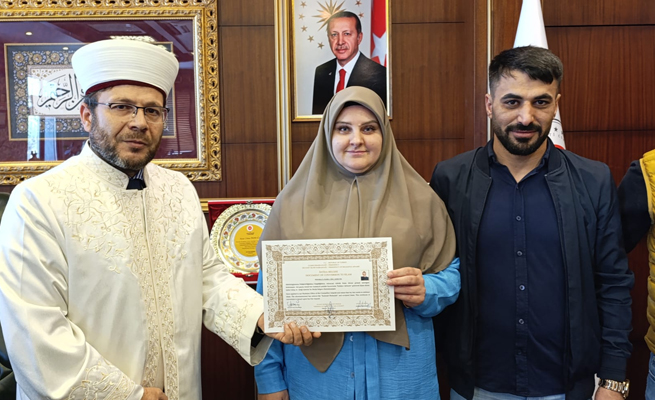 POLONYA`DAN BİNGÖL`E  GELİN GELDİ  İSLAMİYETİ SEÇTİ