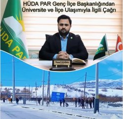 HÜDA PAR GGENÇ İLÇE BAŞKANİ  DOĞRU`DAN ÜNİVERSİTE ÖĞRENCİLERİ İÇİN ÇAĞRI