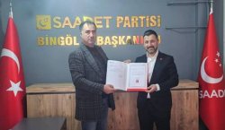 SAADET PARTİSİ GENÇ İLÇE BAŞKANLIĞIN`DA GÖREV DEGİŞİMİ